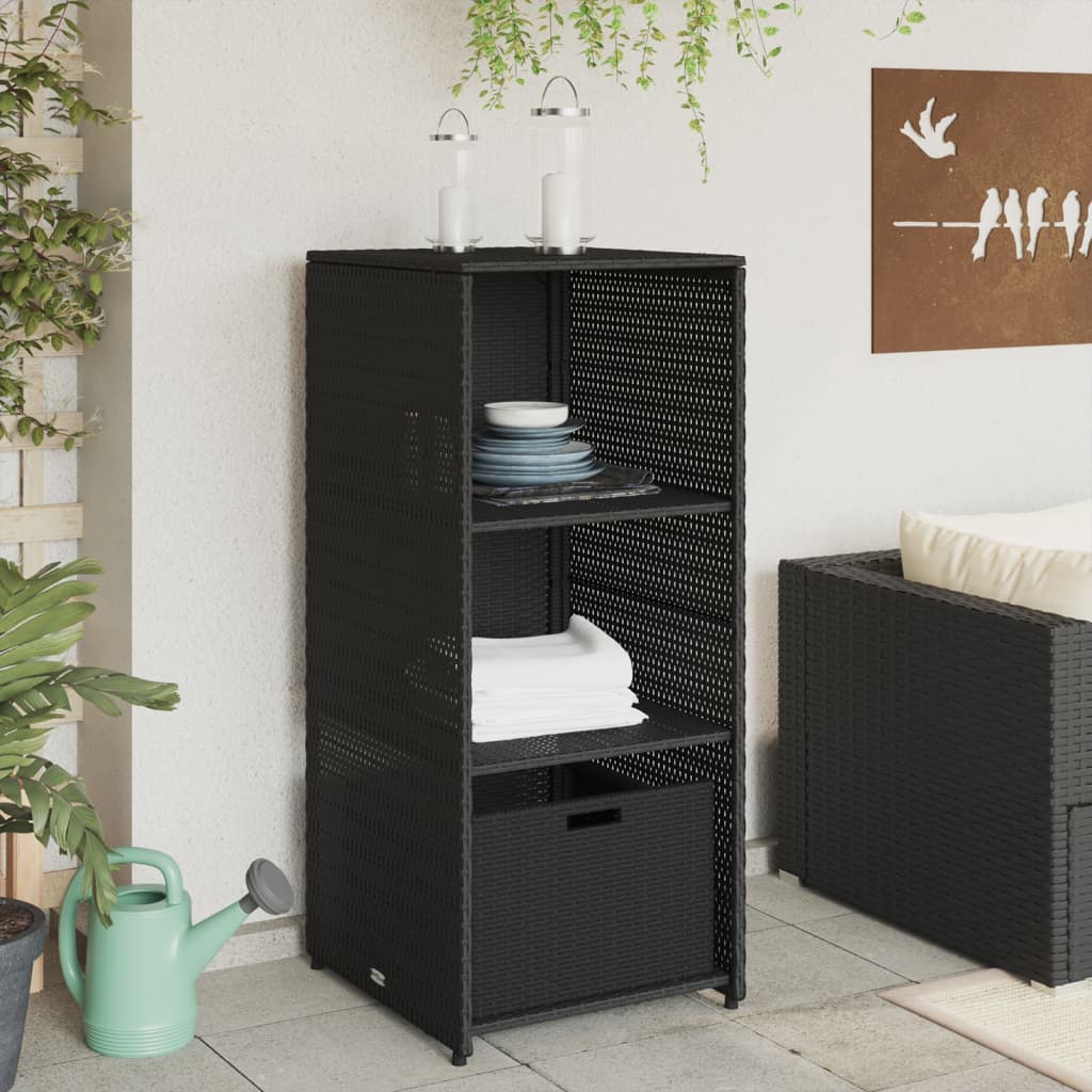 Putekasse svart 50x55x115 cm polyrotting