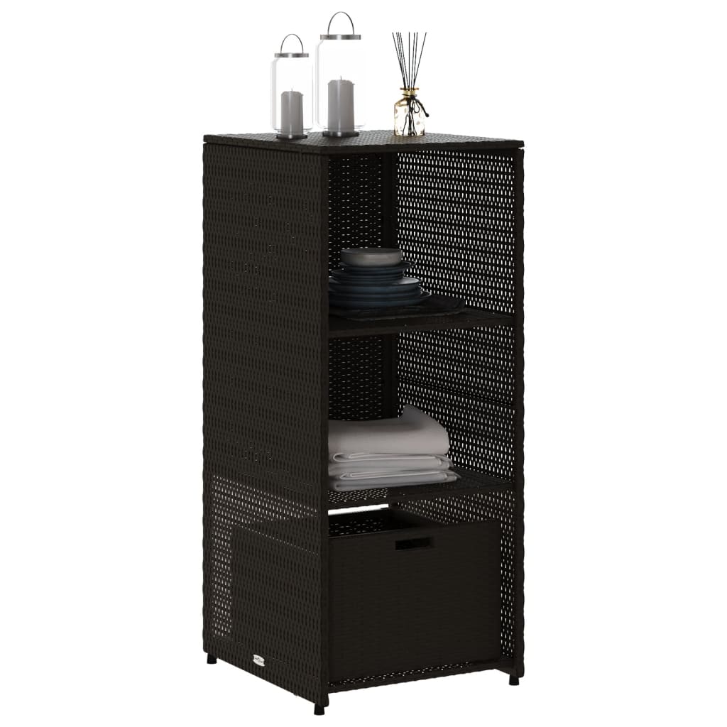 Putekasse svart 50x55x115 cm polyrotting
