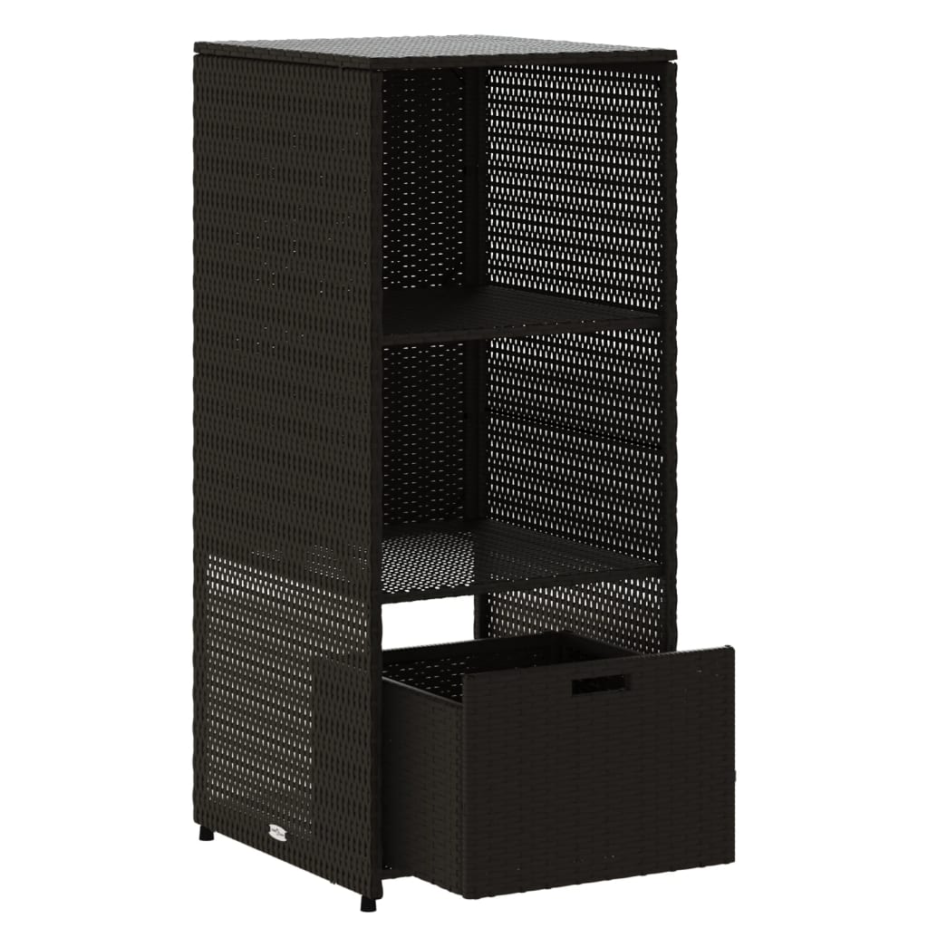 Putekasse svart 50x55x115 cm polyrotting