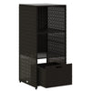 Putekasse svart 50x55x115 cm polyrotting