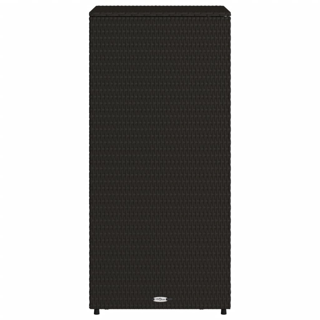 Putekasse svart 50x55x115 cm polyrotting