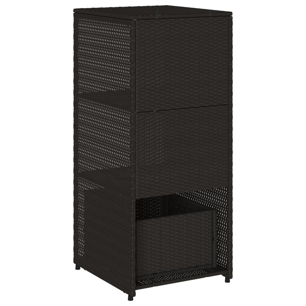 Putekasse svart 50x55x115 cm polyrotting