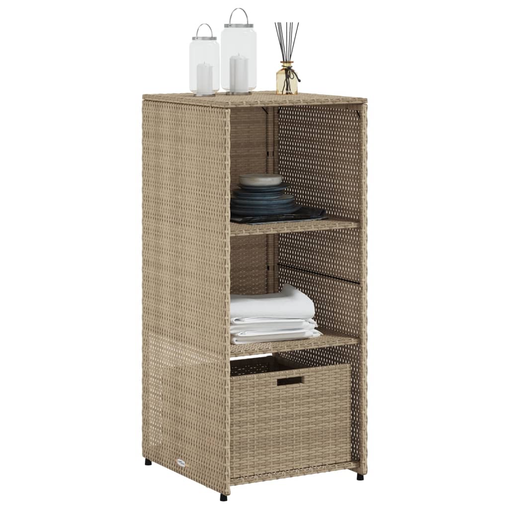 Putekasse beige 50x55x115 cm polyrotting