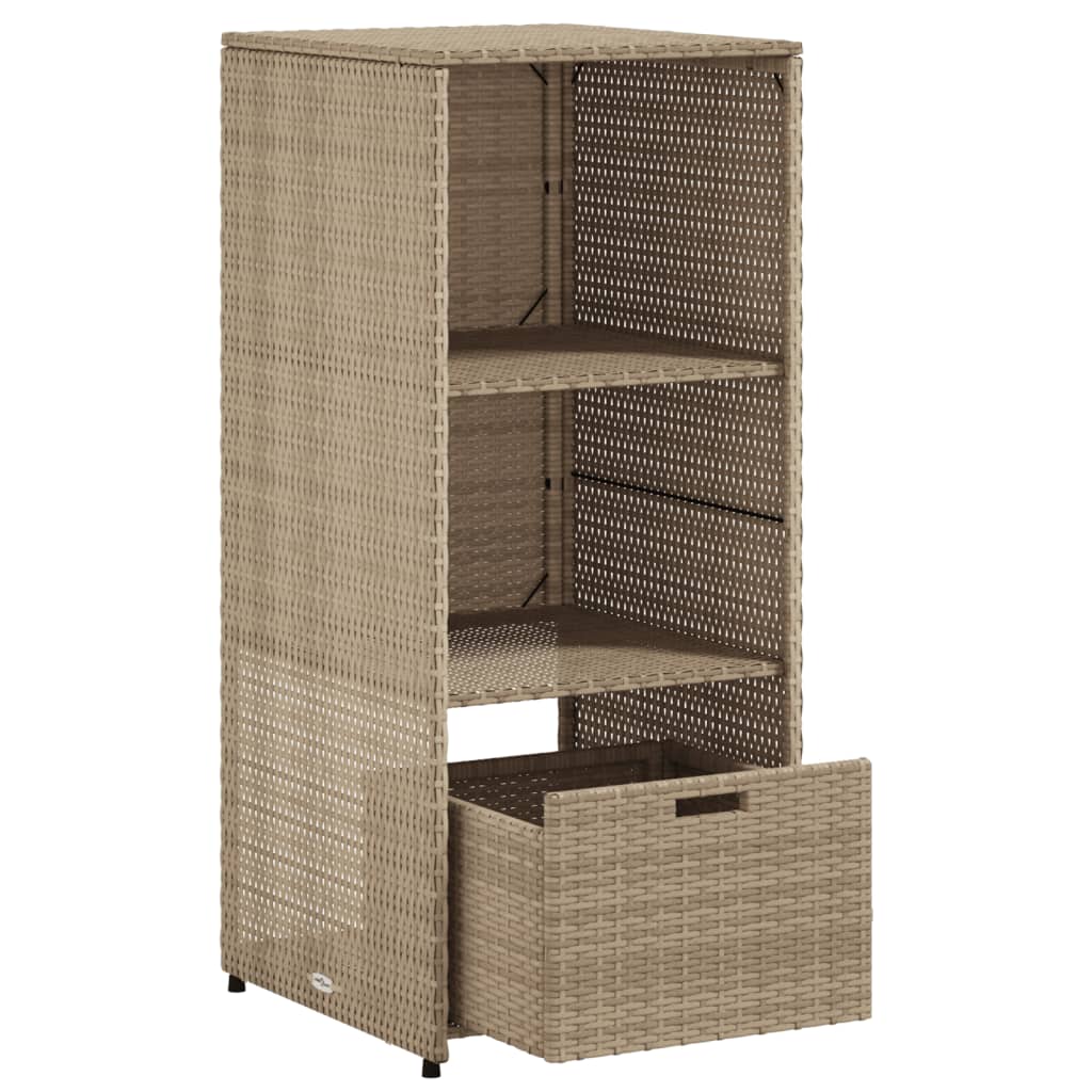 Putekasse beige 50x55x115 cm polyrotting