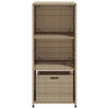Putekasse beige 50x55x115 cm polyrotting