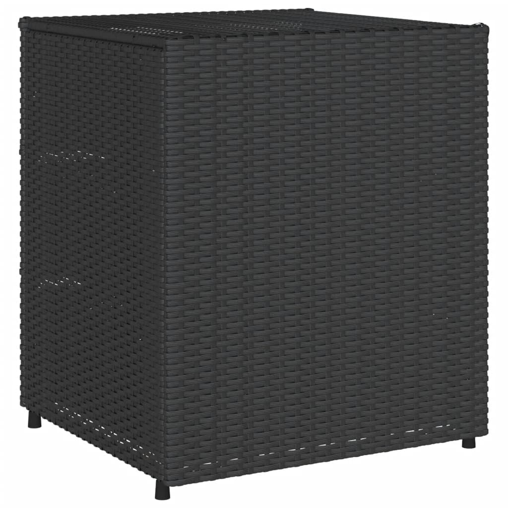 Putekasse svart 55x59x69 cm polyrotting