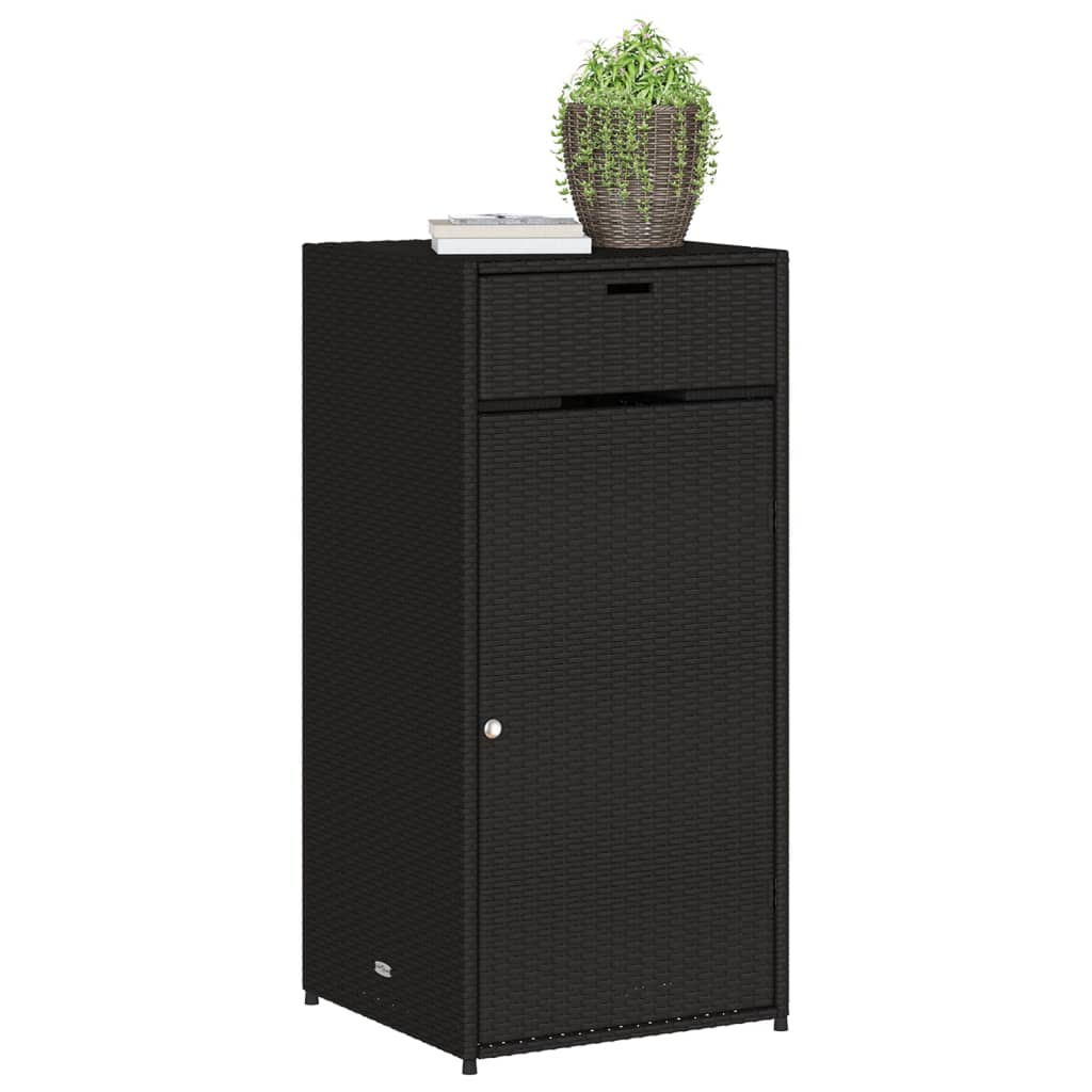 Putekasse svart 55x55x111 cm polyrotting