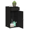 Putekasse svart 55x55x111 cm polyrotting