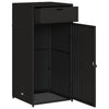 Putekasse svart 55x55x111 cm polyrotting