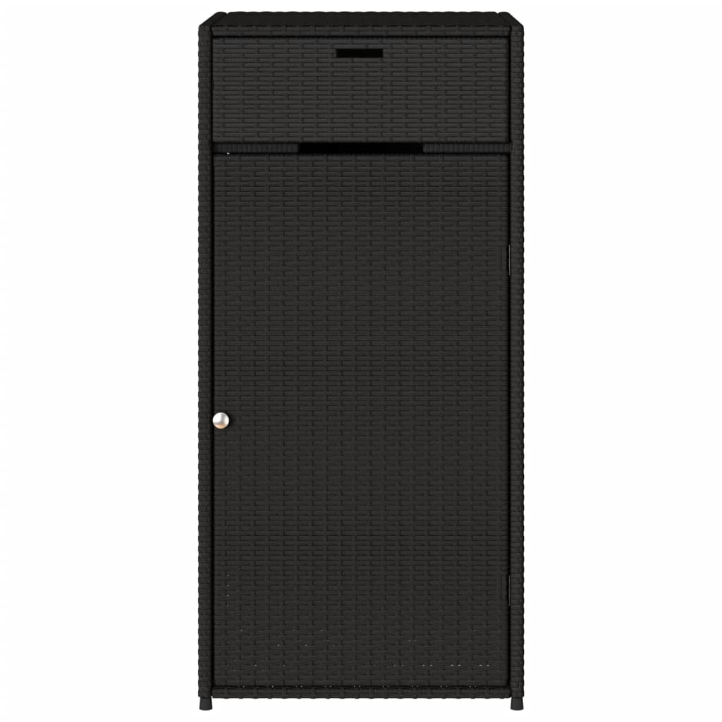 Putekasse svart 55x55x111 cm polyrotting