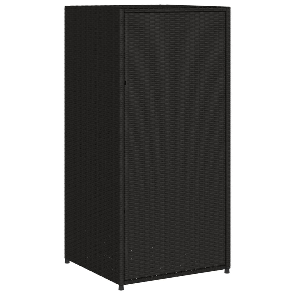 Putekasse svart 55x55x111 cm polyrotting