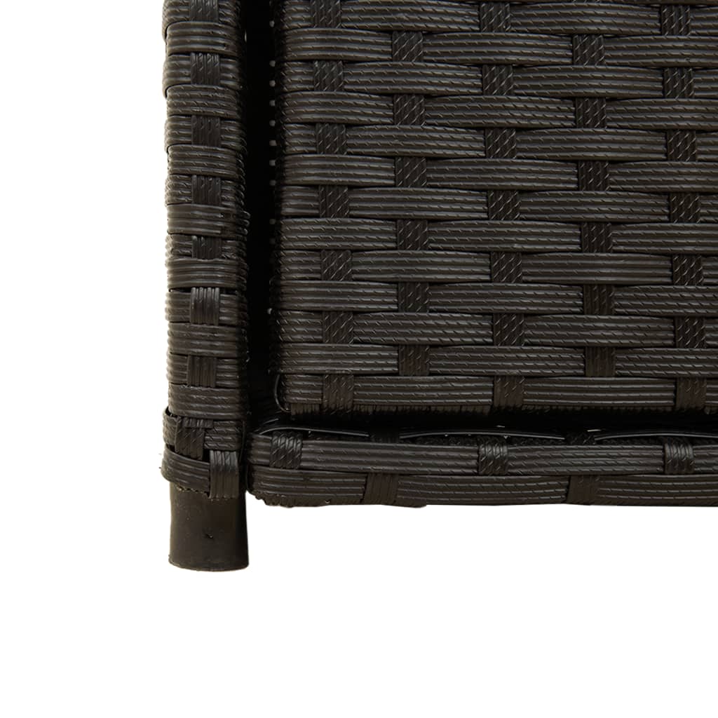 Putekasse svart 55x55x111 cm polyrotting