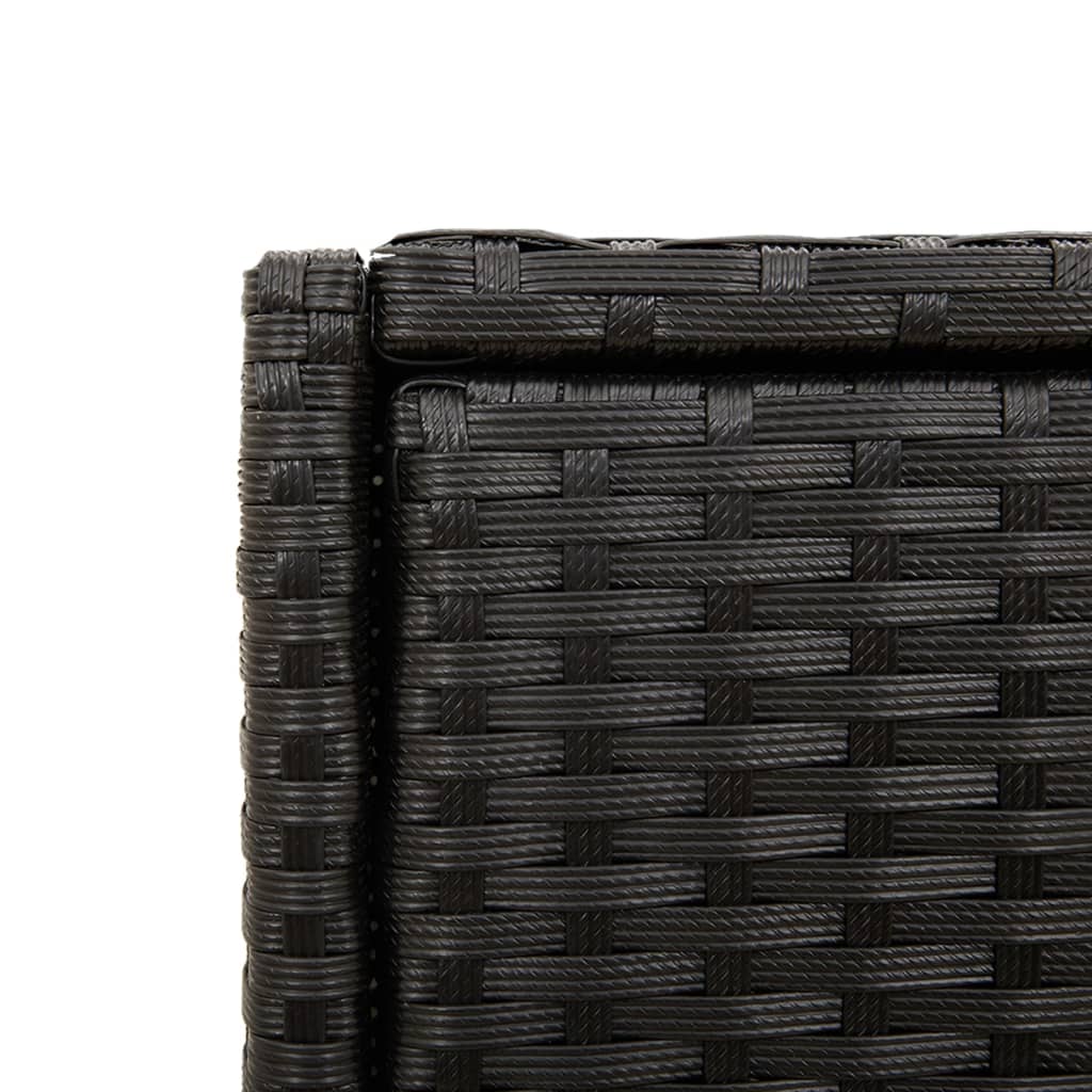 Putekasse svart 55x55x111 cm polyrotting