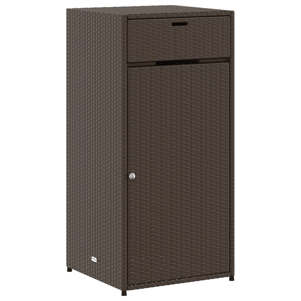 Putekasse brun 55x55x111 cm polyrotting