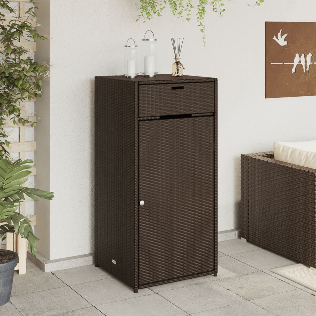 Putekasse brun 55x55x111 cm polyrotting