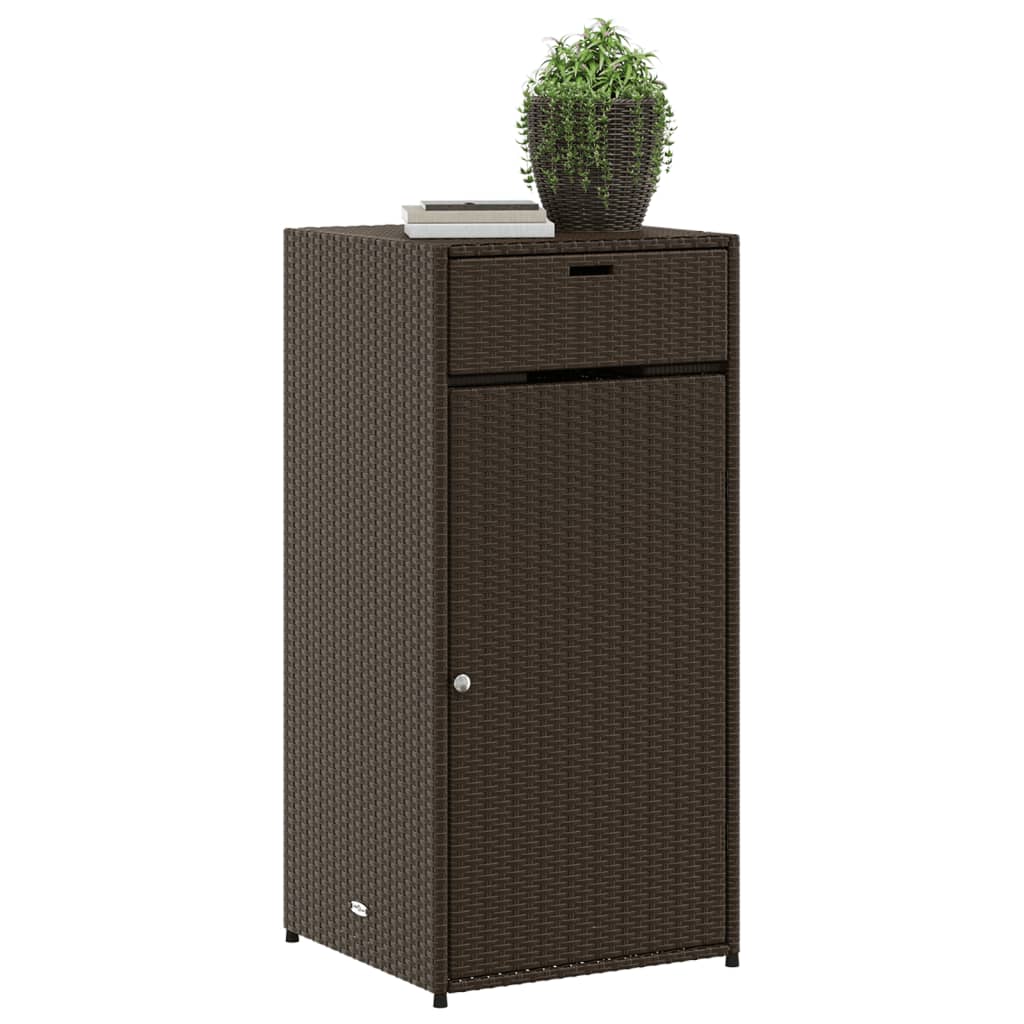 Putekasse brun 55x55x111 cm polyrotting