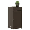 Putekasse brun 55x55x111 cm polyrotting