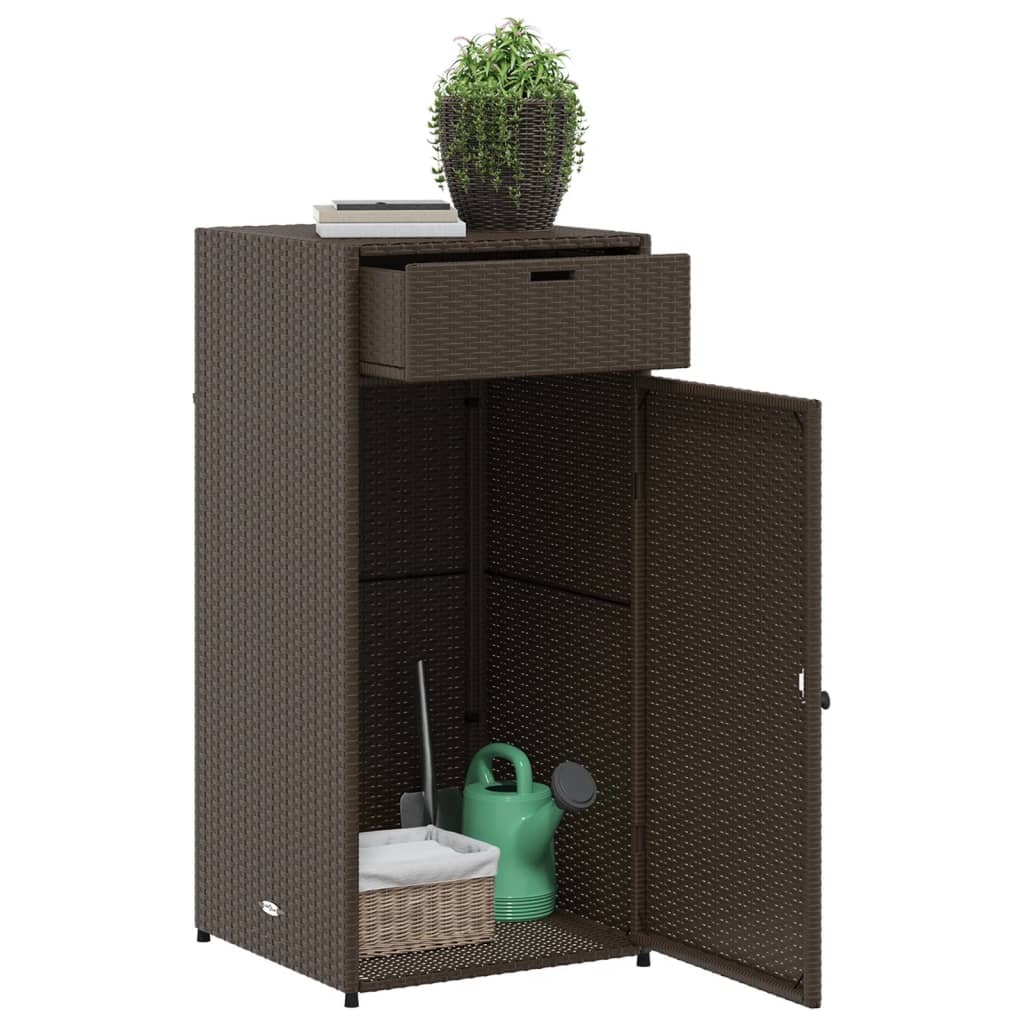 Putekasse brun 55x55x111 cm polyrotting