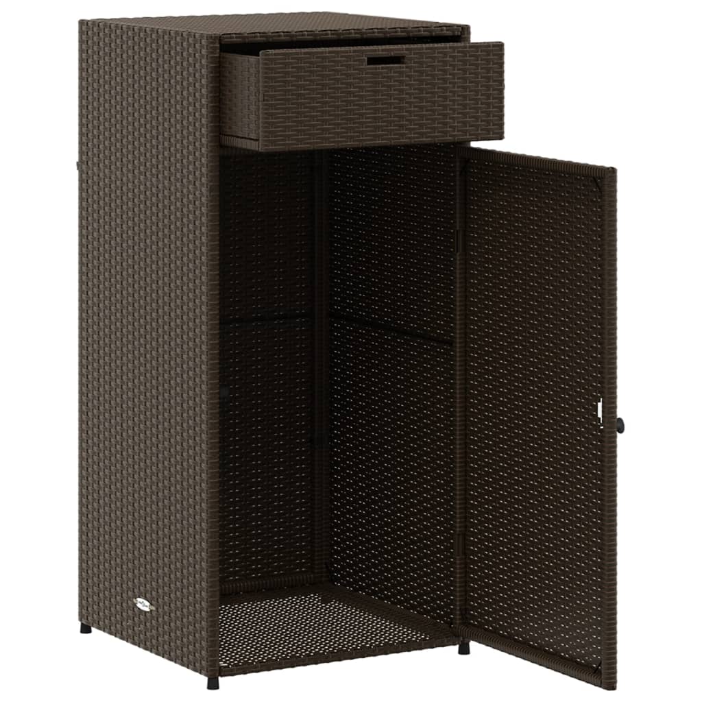 Putekasse brun 55x55x111 cm polyrotting
