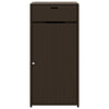 Putekasse brun 55x55x111 cm polyrotting
