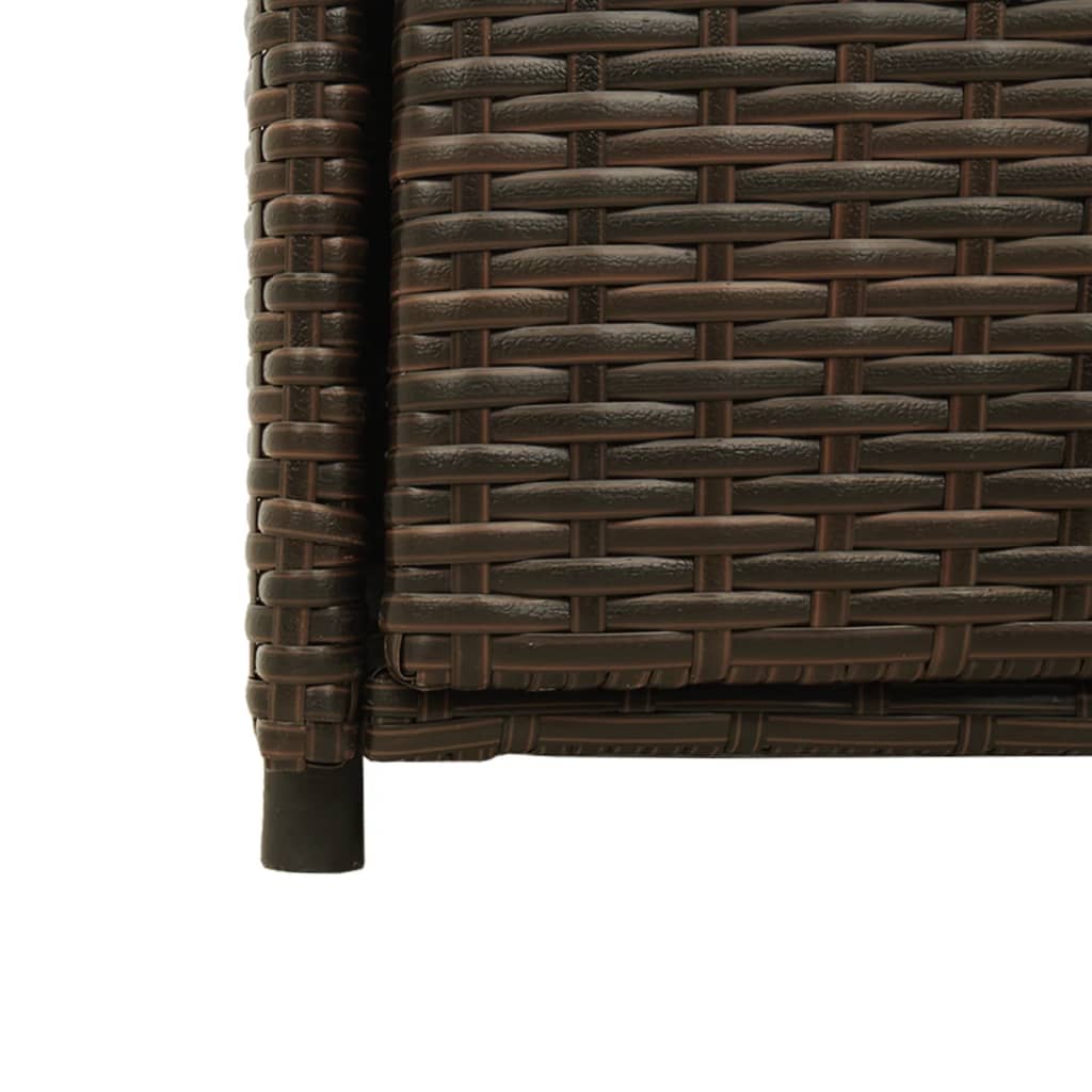 Putekasse brun 55x55x111 cm polyrotting