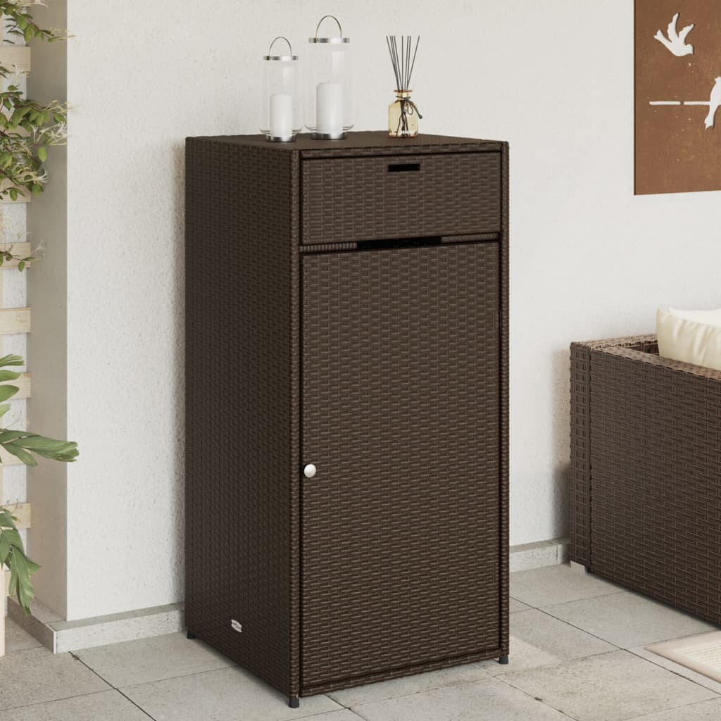 Putekasse brun 55x55x111 cm polyrotting