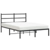 Sengeramme i metall med hodegavl svart 135x190 cm