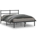 Sengeramme i metall med hodegavl svart 140x190 cm
