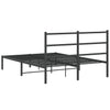 Sengeramme i metall med sengegavl svart 140x200 cm