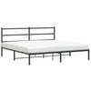 Sengeramme i metall med sengegavl svart 183x213 cm