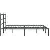 Sengeramme i metall med sengegavl svart 183x213 cm