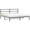 Sengeramme i metall med sengegavl svart 193x203 cm