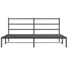 Sengeramme i metall med sengegavl svart 193x203 cm