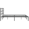Sengeramme i metall med sengegavl svart 193x203 cm