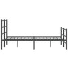 Sengeramme i metall med hode- og fotgavl svart 135x190 cm