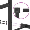 Sengeramme i metall med hode- og fotgavl svart 135x190 cm