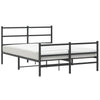 Sengeramme i metall med hode- og fotgavl svart 140x190 cm