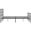 Sengeramme i metall med hode- og fotgavl svart 140x190 cm