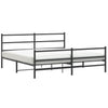 Sengeramme i metall med hode- og fotgavl svart 183x213 cm