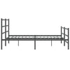 Sengeramme i metall med hode- og fotgavl svart 183x213 cm
