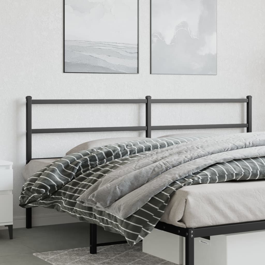 Utskiftbar sengegavl i metall svart 200 cm