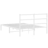 Sengeramme i metall med hodegavl hvit 140x190 cm