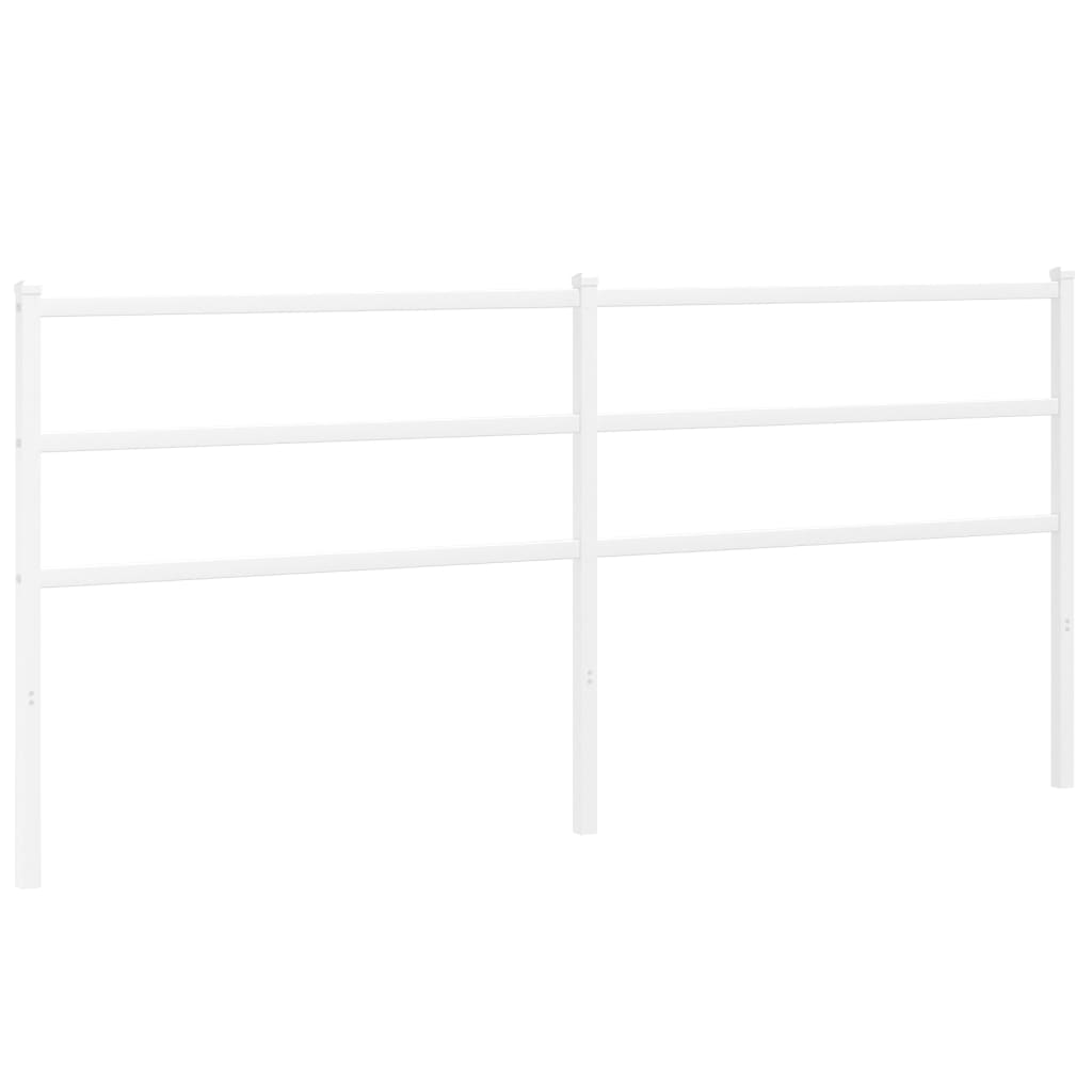 Utskiftbar sengegavl i metall hvit 180 cm