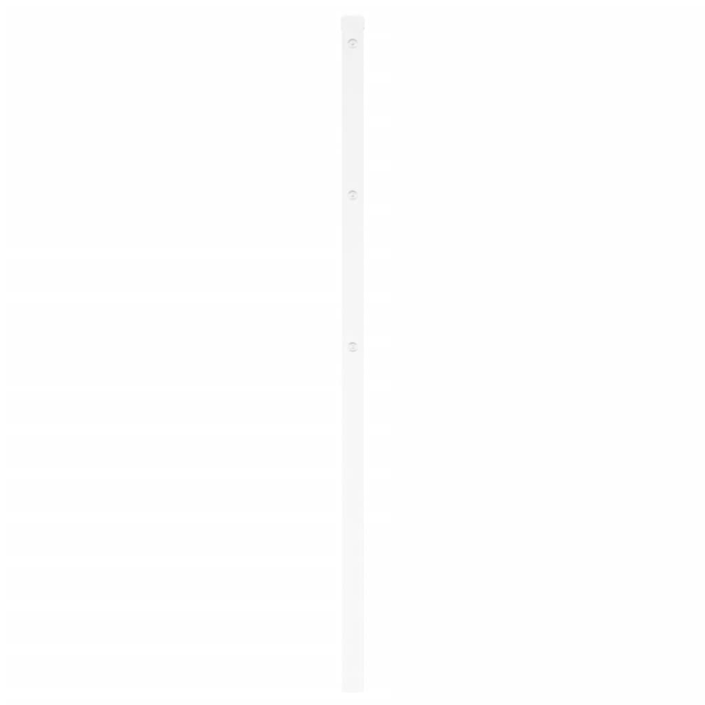 Utskiftbar sengegavl i metall hvit 180 cm