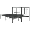 Sengeramme i metall med hodegavl svart 120x190 cm