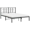 Sengeramme i metall med hodegavl svart 135x190 cm
