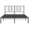 Sengeramme i metall med hodegavl svart 135x190 cm