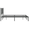 Sengeramme i metall med hodegavl svart 135x190 cm