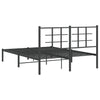 Sengeramme i metall med hodegavl svart 135x190 cm