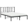 Sengeramme i metall med hodegavl svart 140x190 cm